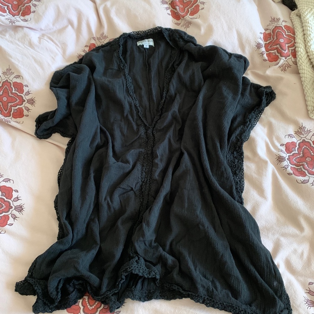 Black Soleil Blue Beach Coverup Dress